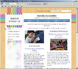brightly colored socially accessible website 