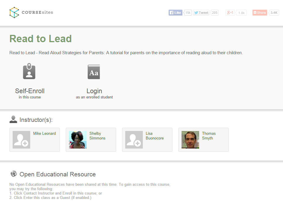 Read to Lead Course Page